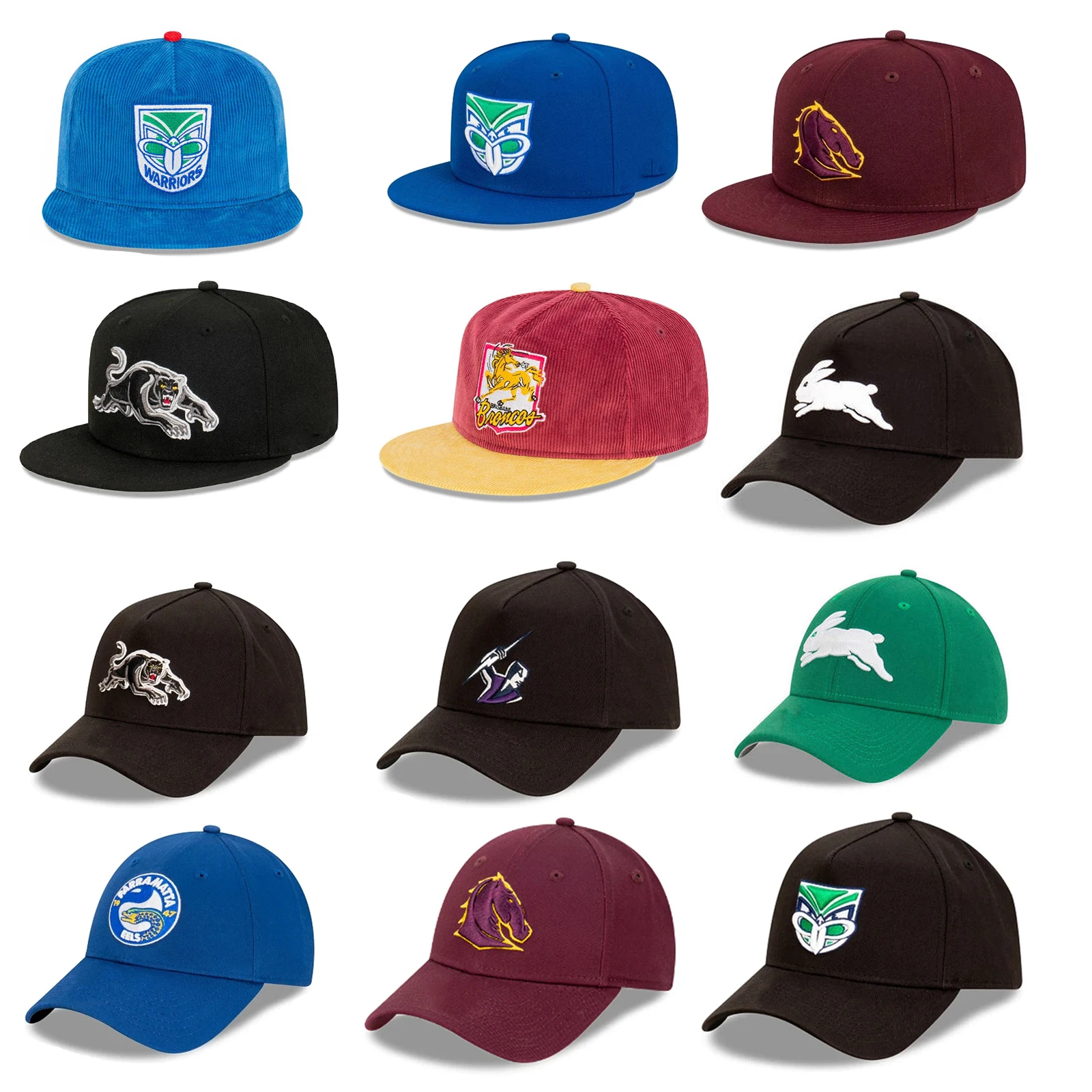 Panthers Warriors Broncos Rabbitohs Eels Winds Cappelli Berretti Da Rugby
