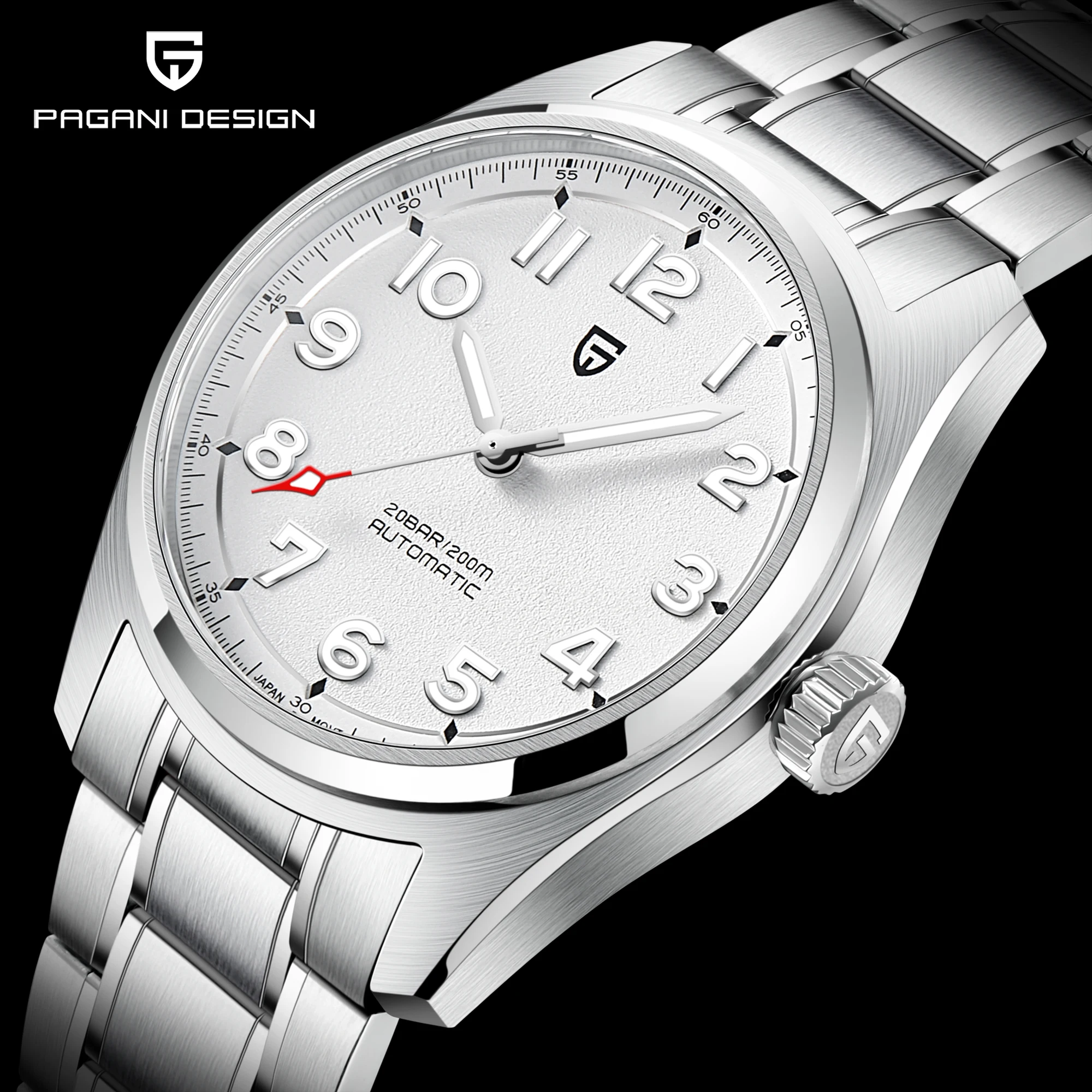 2022 Pagani Design 38Mm Orologio Meccanico Automatico Per Ragazzi Business 20Bar Impermeabile Movimento Nh35 Orologio Militare In Acciaio Inossidabile