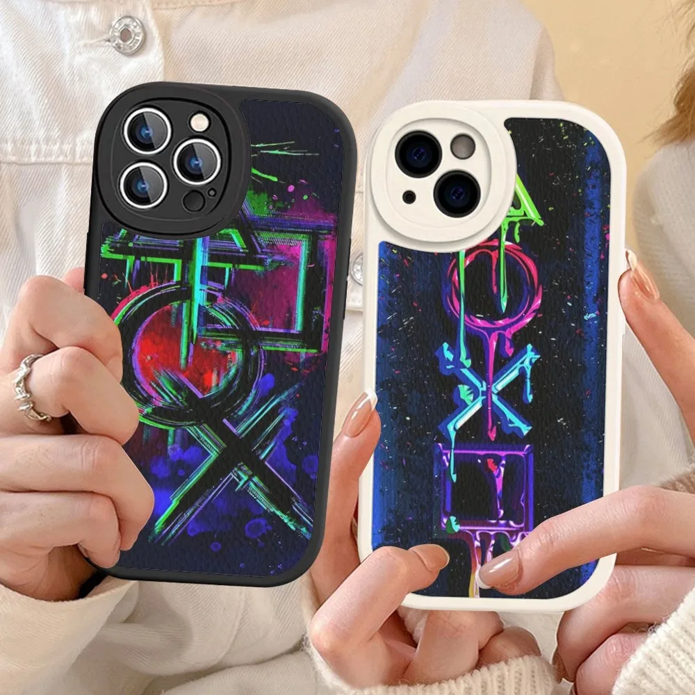 Game-C-Console P-Playstation Custodia Rigida In Pelle Per Iphone 14 13 12 Mini 11 14 Pro Max Xs X Xr 7 8 Plus Fundas
