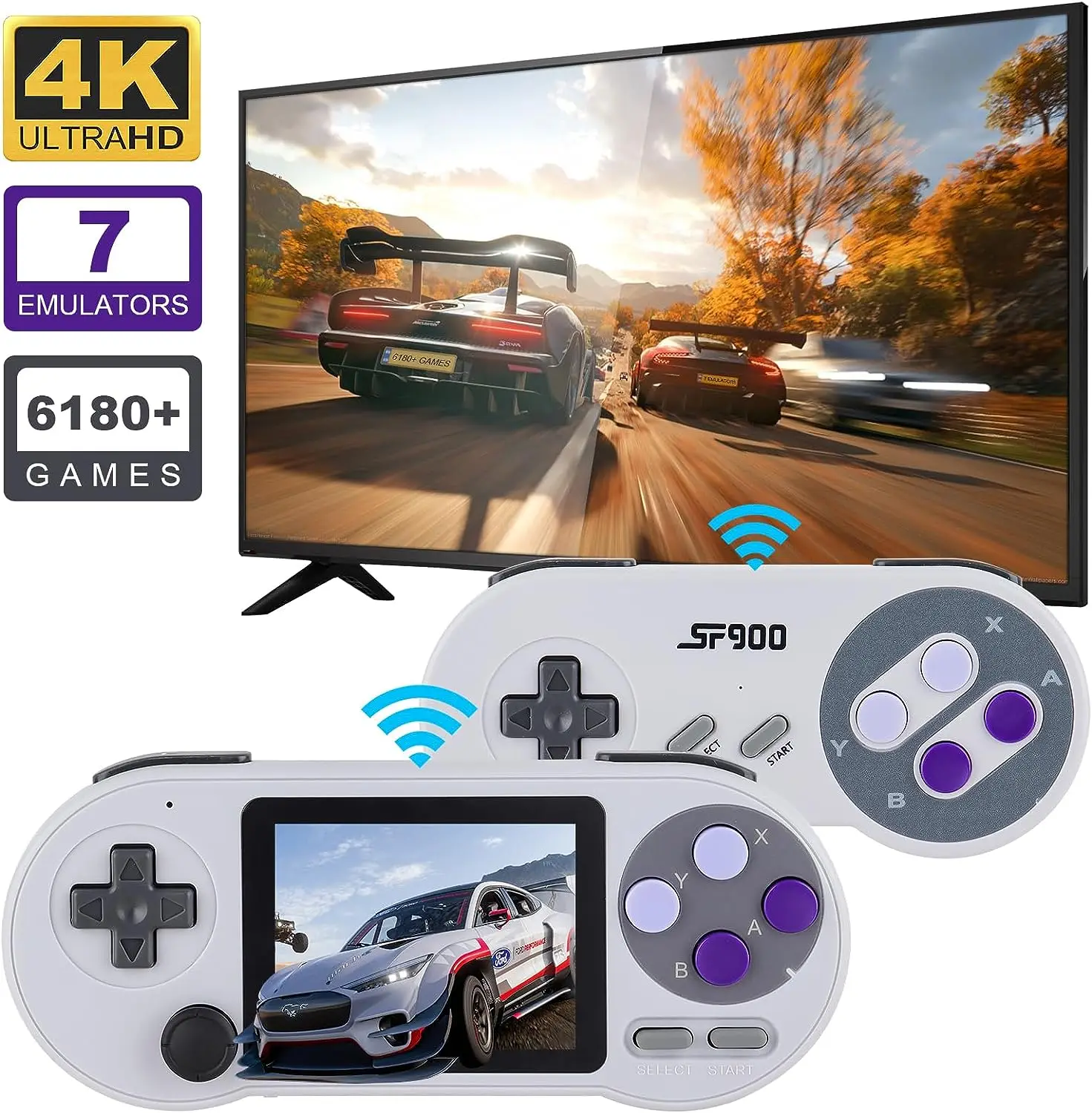 Mini Pocket Handheld Game Player Sf2000 Videogioco Portatil 6000 + Giochi Consolas De Videojuegos Da 3.0 Pollici Per Snes/Gba/Mame