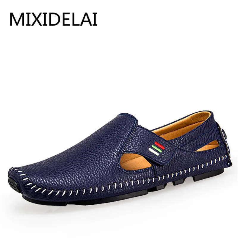 Mocassini Moda Mixidelai Per Uomo Mocassini Estate Camminare Scarpe Casual Traspiranti Uomo Hook & Loop Guida Barche Uomo Scarpe Appartamenti