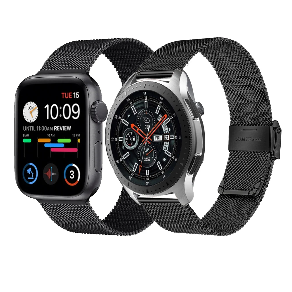 Cinturino Milanese 20Mm 22Mm Per Apple Iwatch Series 6 5 4 1 Se Samsung Galaxy Watch 3 Active Gear S3 S2 Huawei Gt 2 2E Amazfit