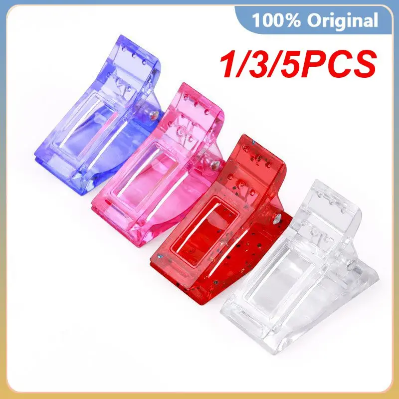 1/3/5 Pz Trasparente Nail Art Clip Gel Polish Estensione Fissa Fingernail Building Tips Morsetti Di Plastica Strumenti Per Manicure Clip Per Unghie