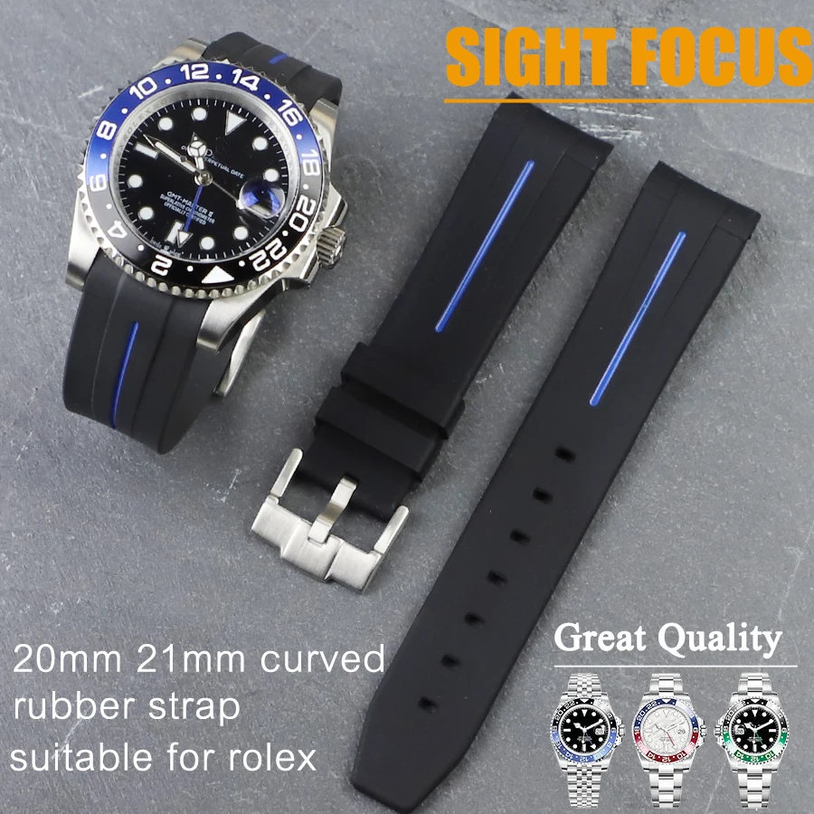 Cinturino Per Orologio Curvo 20Mm 21Mm(Deepsea) 22M Per Cinturino Rolex Submariner Daytona Yacht Master 2 Gmt Master Ii Cinturino Per Longines