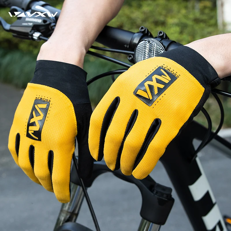 Vxw Full Finger Uomo Donna Guanto Da Ciclismo Mtb Bmx Bicicletta Touchscreen Bici Estate Palestra Sport Mountain Road Racing Traspirante