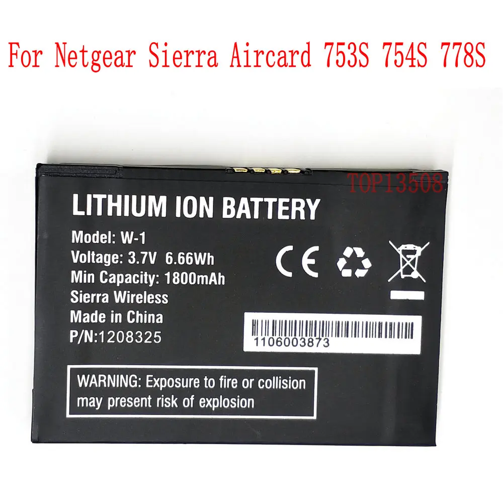 Batteria Originale 3.7V 1800Mah W-1 Per Batterie Ricaricabili Router Wireless Netgear Sierra Aircard 753S 754S 778S