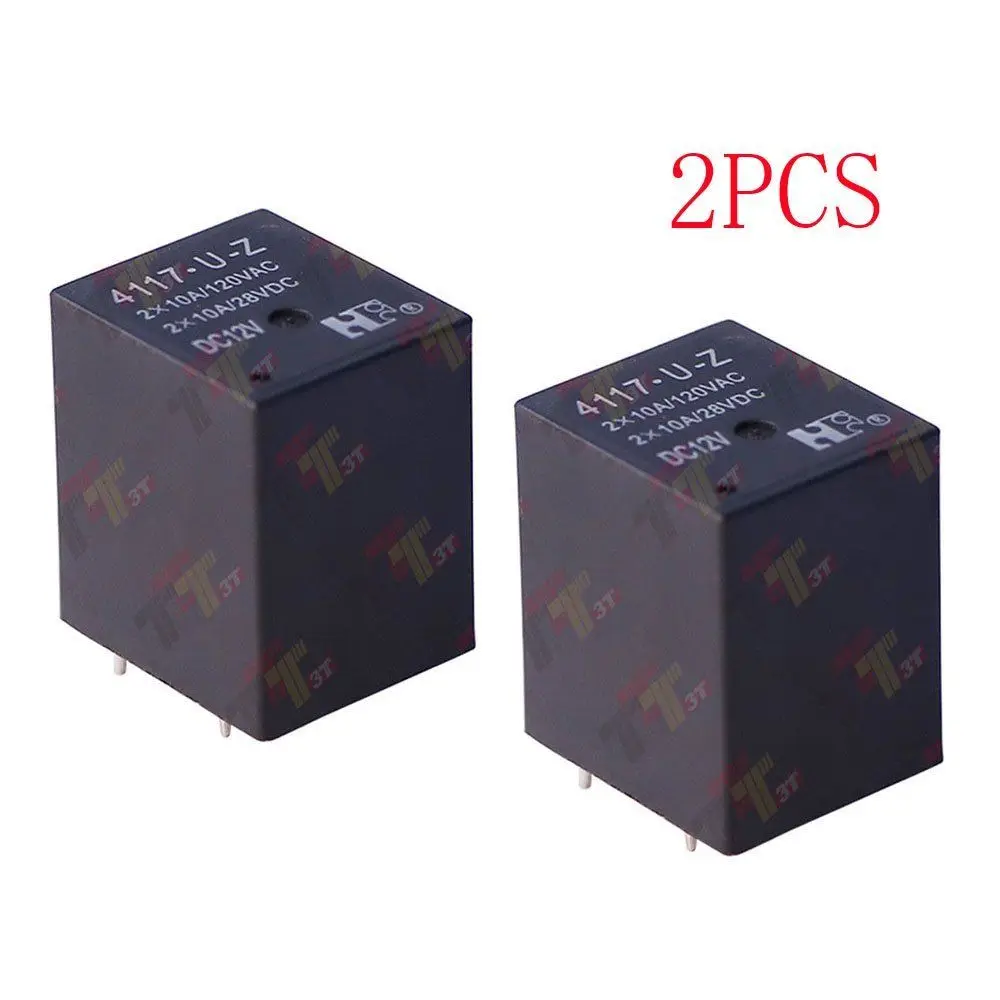 2Pcs Relay Relais 4117-U-Z 2X10A Dc 12V Per Fiat Punto 188 Servosterzo Città