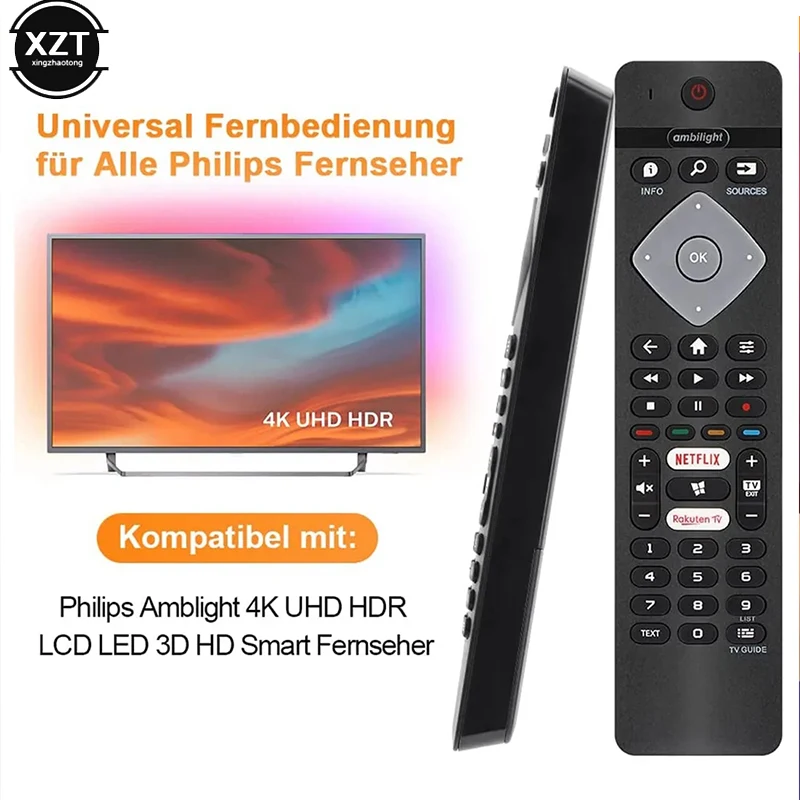 Sostituzione Del Telecomando 398Gr8Bdxnephh Per Tutti I Philips Ambilight 4K Smart Led Tv Muslimatexay398Gr08B