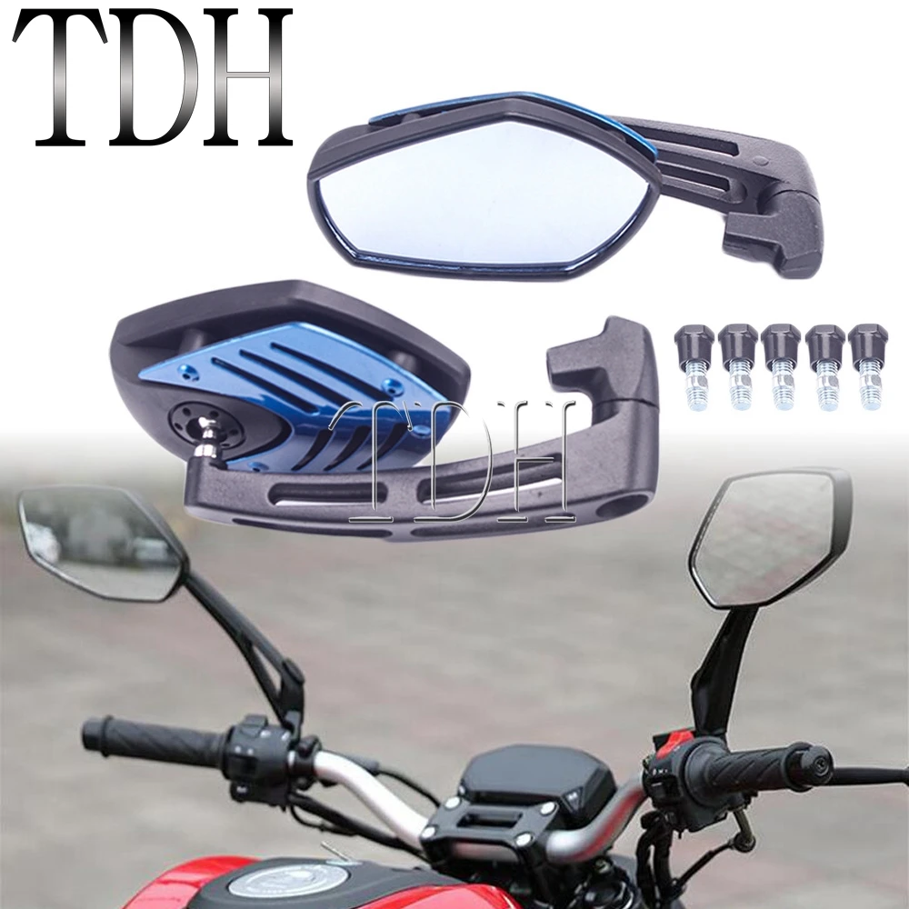 Per Yamaha Chopper Honda Kawasaki Ducati Moto Specchi Retrovisori 10Mm 8Mm Scooter E-Bike Specchietto Retrovisore Accessori Moto