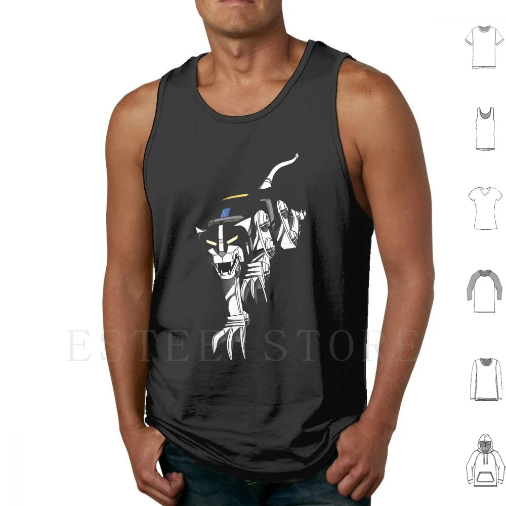 Red Lion Canotte Gilet Cotton Voltron Golion Go Lion Red Lion 1980S Cartoon Anime Lion Force Mecha Of The Universe Lance