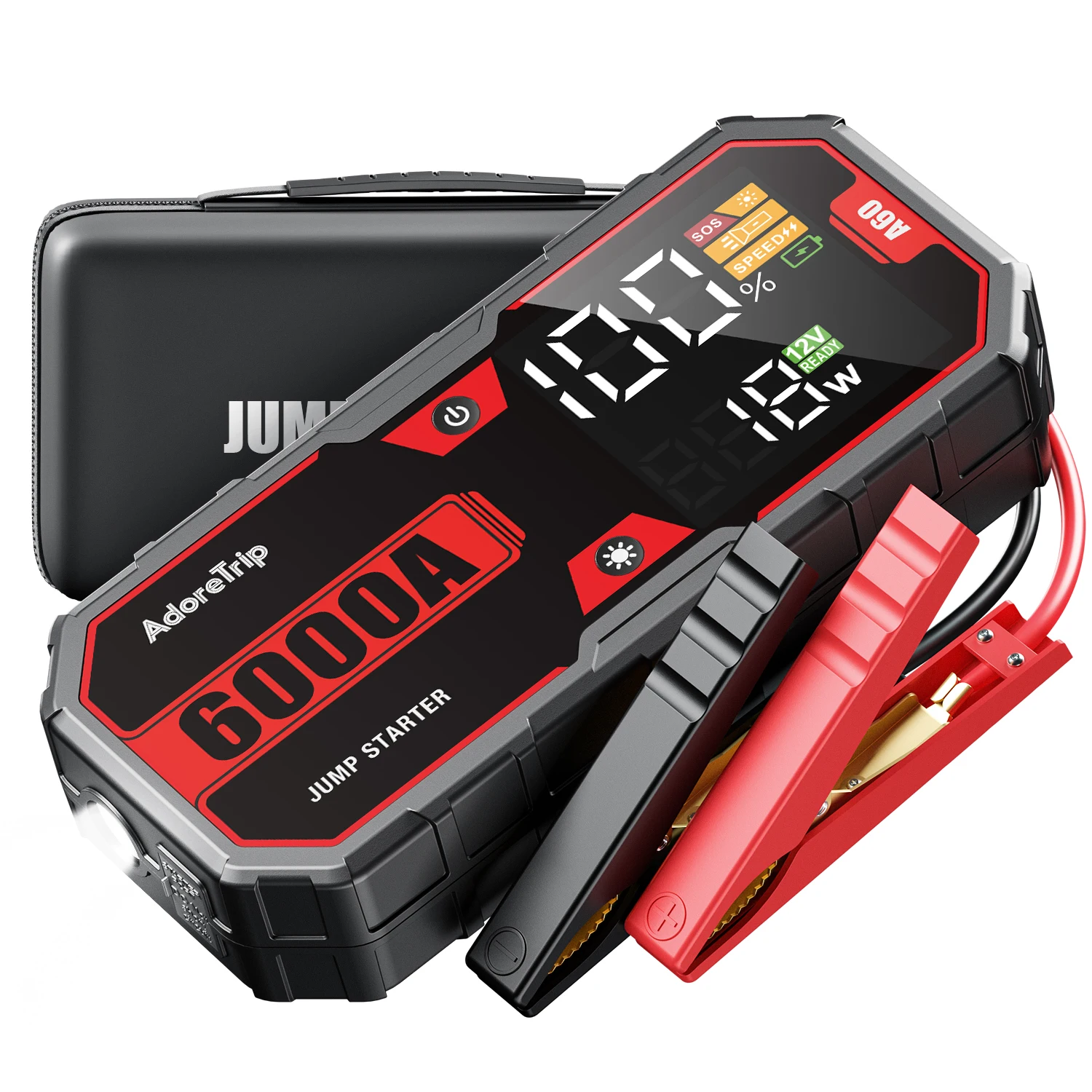 Auto 6000A Portatile 12V Jump Starter Power Bank 12V Auto Caricabatteria Booster Dispositivo Di Avviamento