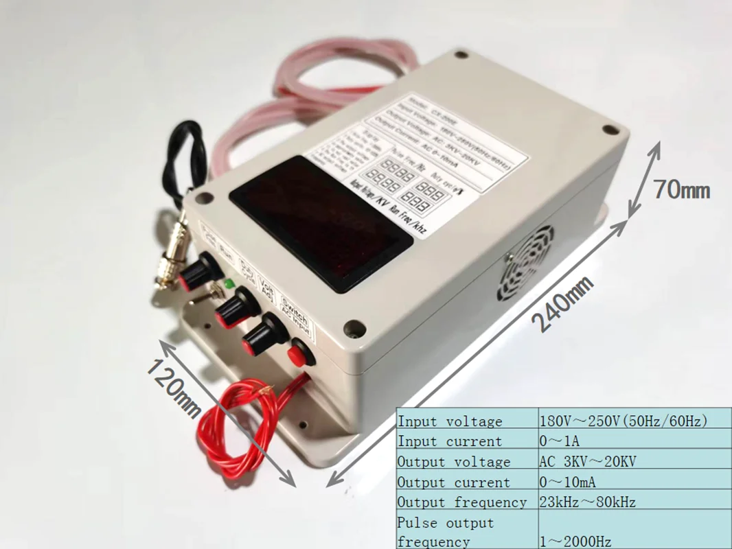Alimentatore Ac Ad Alta Tensione 3Kv - 20Kv Uscita Ca, Alta Frequenza, Ionizzazione Elettrostatica, Spruzzatura, Dbd 23Khz-80Khz