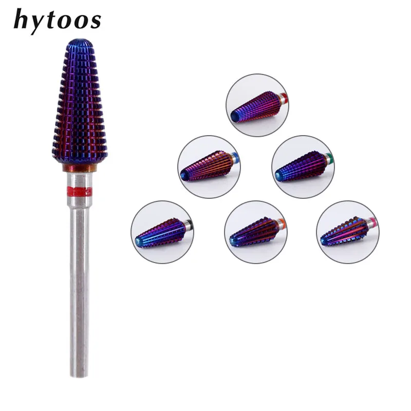 Hytoos Purple Tornado Bit 3/32 Punte Per Trapano In Metallo Duro Per Unghie Frese Per Manicure Rimuovi Accessori Per File Elettrici In Gel