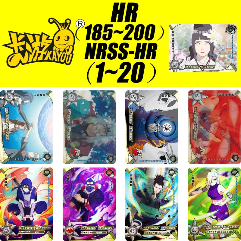 Kayou Hr Card 185 ~ 200 Series Nrss-Hr Card 1 ~ 20 Series Naruto Jiraiya Uchiha Madara Hatake Kakashi Christmas Birthday Gift Toys