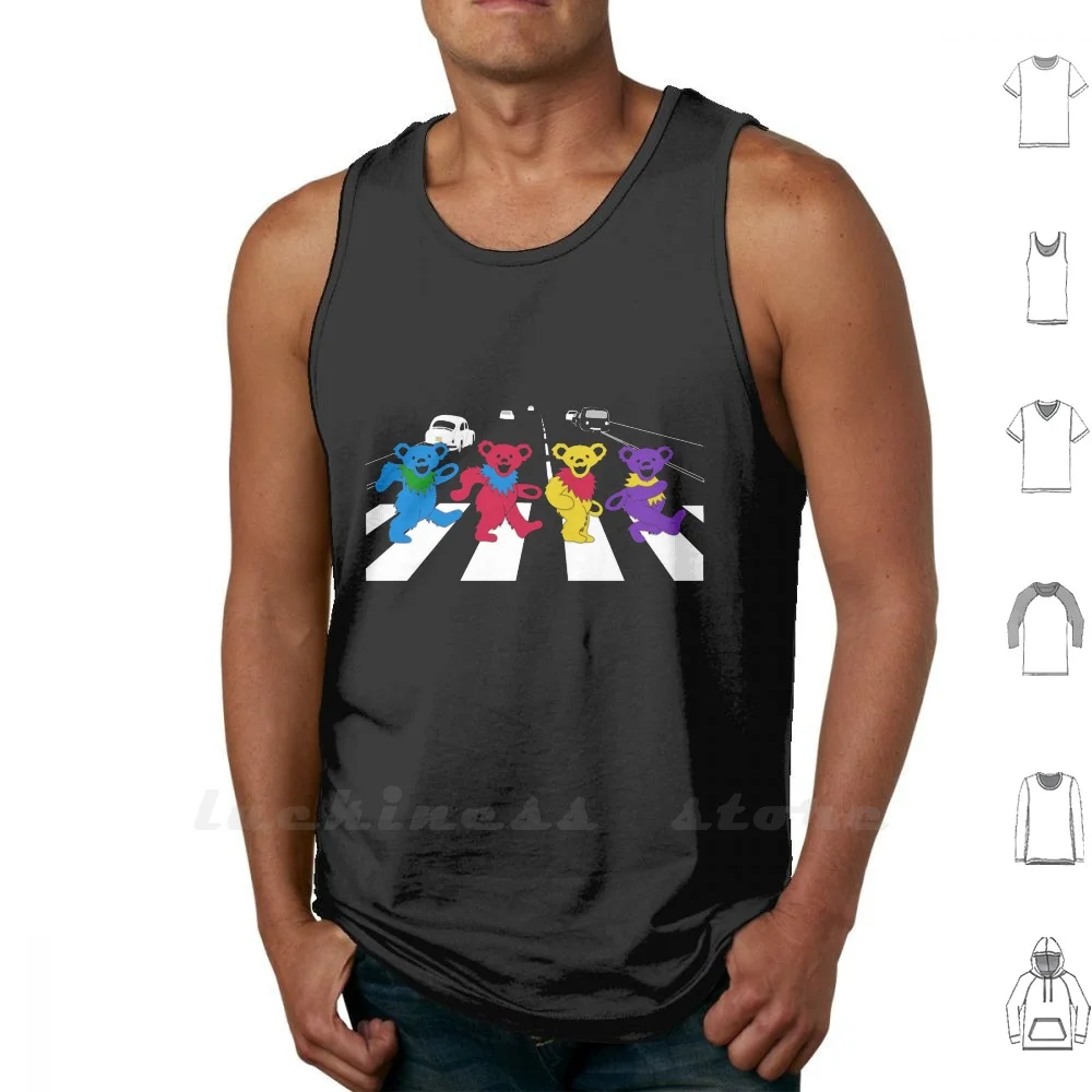 Abbey Bears Road Tank Tops Stampa Fai Da Te Abbey Bears Road Abbey Bears Road Cross Animal Bear I Più Venduti
