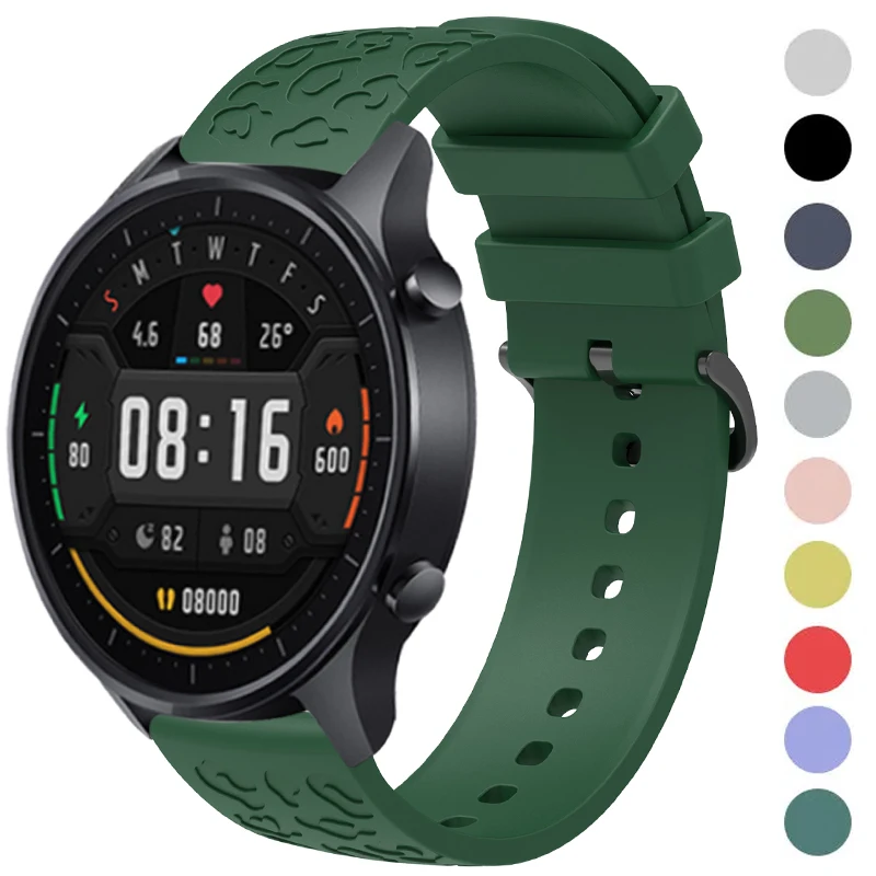 Cinturino Inciso Da 20Mm Per Garmin Venu2/S Per Samsung Galaxy Watch 6 5 4 Series 40 44Mm Cinturino In Silicone Per Huawei Gt 2 Per Huami