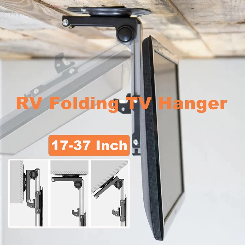 17-37 Pollici Rv Pieghevole Tv Gancio Monitor Per Auto Soffitto Ascensore Stand Cucina Pranzo Caravan Camper Porta Tv Parti Rv Accessori