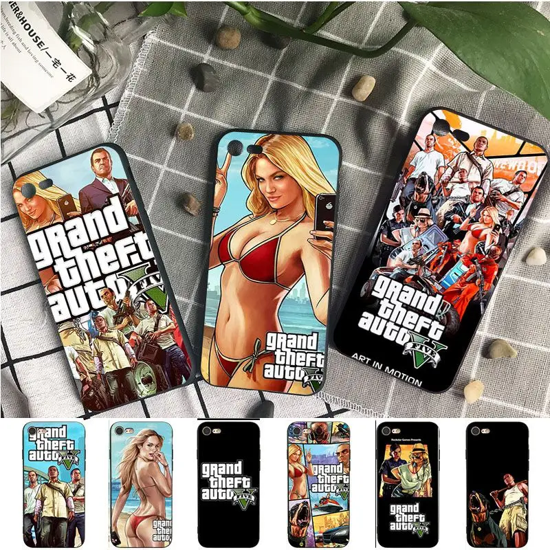 Grand Theft Auto V Gta 5 Rockstar Cover Per Iphone 15Pro 13Pro 7 8Plus Xs Xr 14Plus 11Pro 12Pro Max 13Mini Se 2020 Custodie