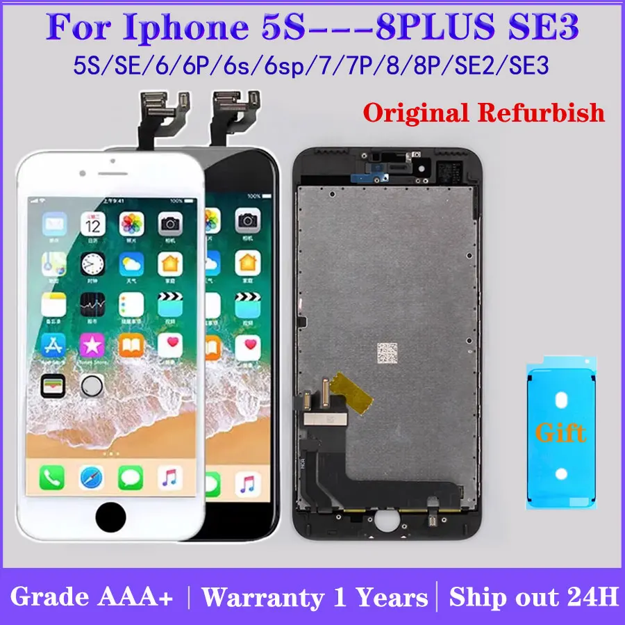 Schermo Originale Originale Ricondizionato Per Iphone 7 8 Plus Lcd 6S Se2 Se 2022 Display Lcd Touch Assembly Parti Di Riparazione Di Ricambio