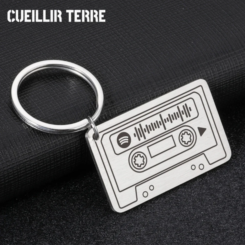 Portachiavi Personalizzato Spotify Premium Portachiavi Natale Portachiavi Uomo Regalo Donna Portachiavi Personalizzazione Codice Musicale Regalo D'Amo