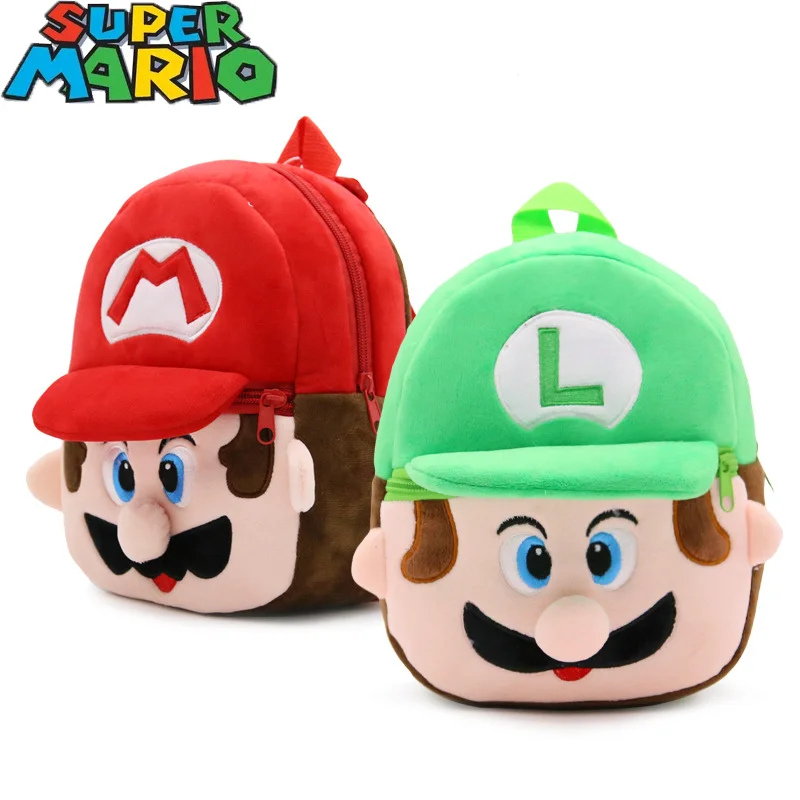Super Mario Bros Cute Kids Satchel Peluche Bag Baby Satchel Kids Backpack Kids Cartoon Kawaii Luigi Kids Christmas Surprise Gift