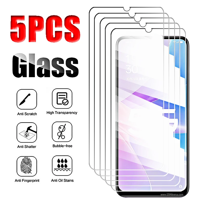 5 Pz Per Oppo A56S A53 5G A53S 5G A54 A54S A57 4G A57S A57E A58 Pellicola Proteggi Schermo In Vetro Temperato Di Sicurezza A 56 57 58 55 54 53