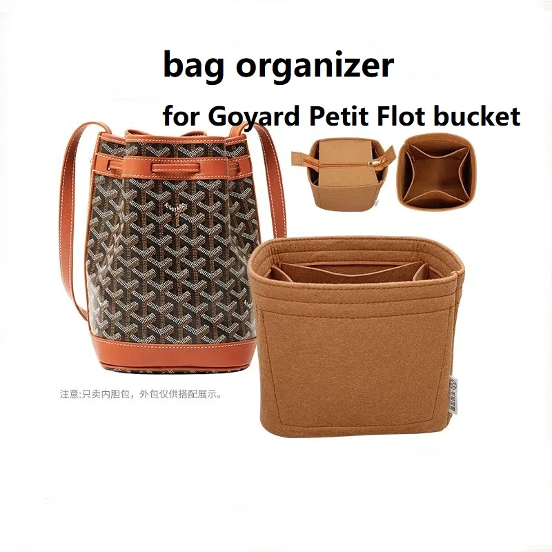 1948 Solo Vendita Insacca】Inserto Organizer Per Borsa Per Goyard Petit Flot Bucket Organizer Divisore Shaper Protector Scomparto
