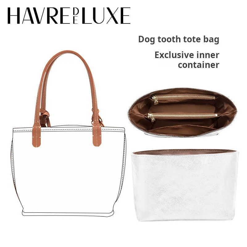 Havredeluxe Bag Organizer Per Goyard Mini Bag Mini Liner Dog Tooth Tote Bag Mini Storage Bag Fodera Bag