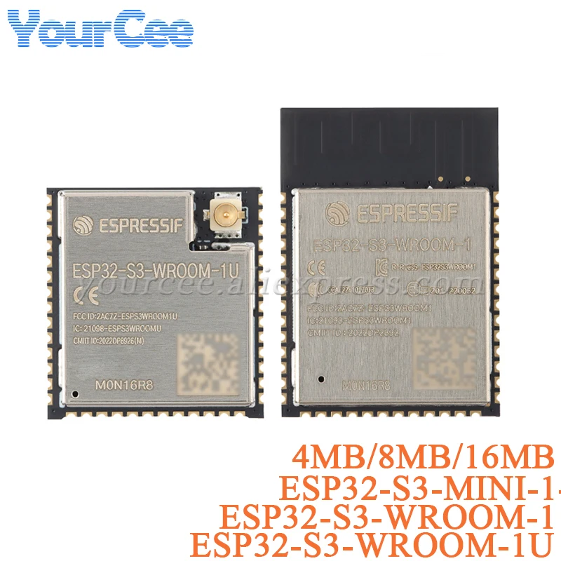 Esp32 Esp32-S3-Wroom-1 Esp32-S3-Wroom-1U Esp32-S3-Mini Esp32-S3-Mini-1U Modulo Wireless Wifi Dual Core 4Mb 8Mb 16Mb Mcu