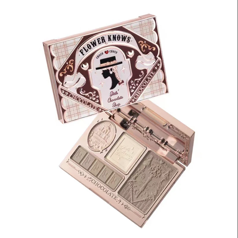 Flower Sa Evidenziatore Contour Powder Face Palette Set Regalo Di Festa Per Le Donne Bronzer Iluminador Makeup Collection