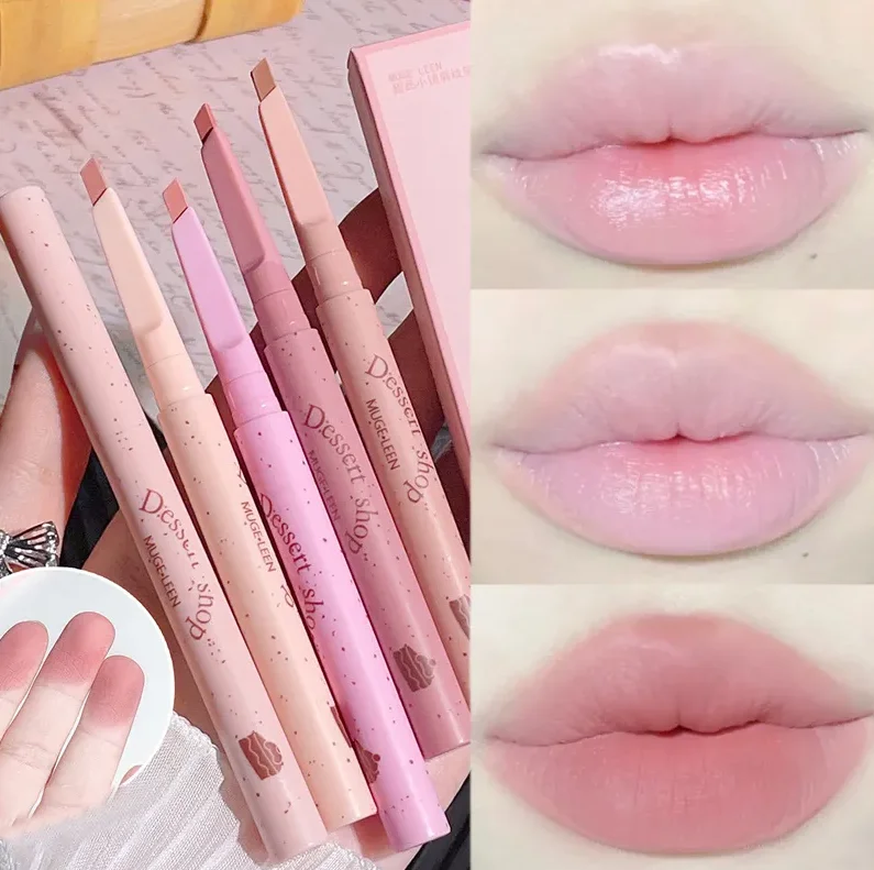 Milk Matte Smooth Lip Liner Pen Makeup Waterproof Lasting Contouring 3D Lips Lip Stick Pencil Nude Pink Lip Tint Lips Cosmetic