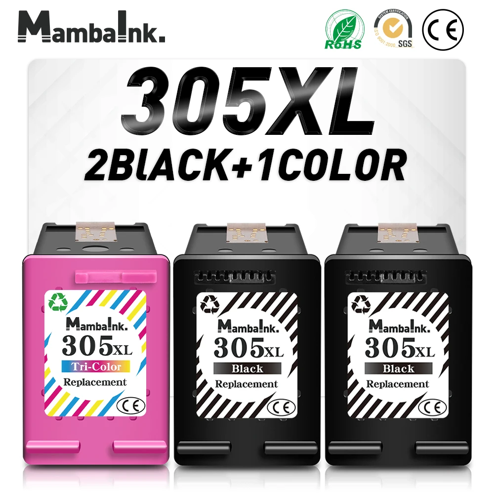 Mambalnk Rigenerato Per Cartucce D'Inchiostro Hp 305 Xl Per Hp Deskjet Series 2700 Envy Series 4200 6020 6030 6400 6430