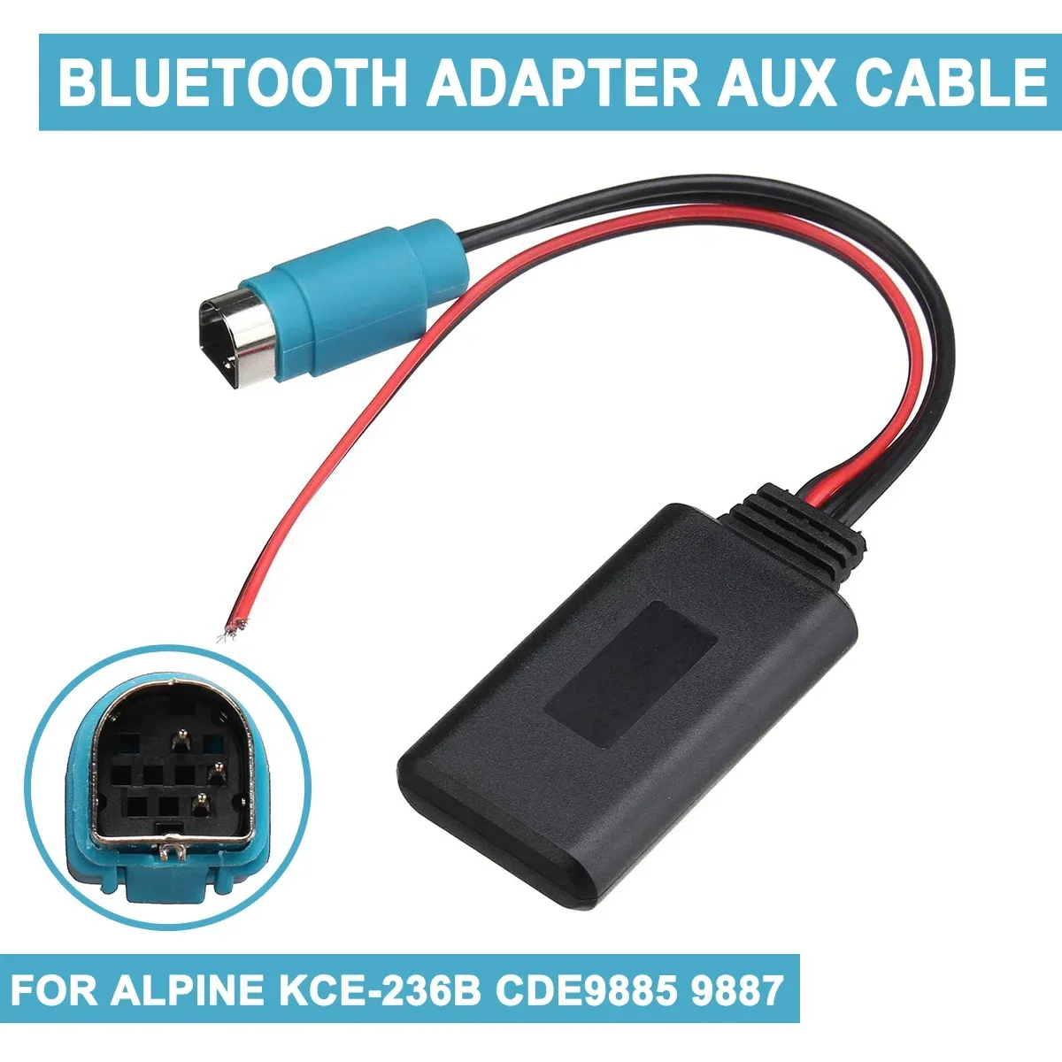 Adattatore Bluetooth Per Auto 12V Cavo Modulo Aux Stereo Aux-In Per Kit Auto Bluetooth Aux Per Alpine Kce-236B Cde9885 9887
