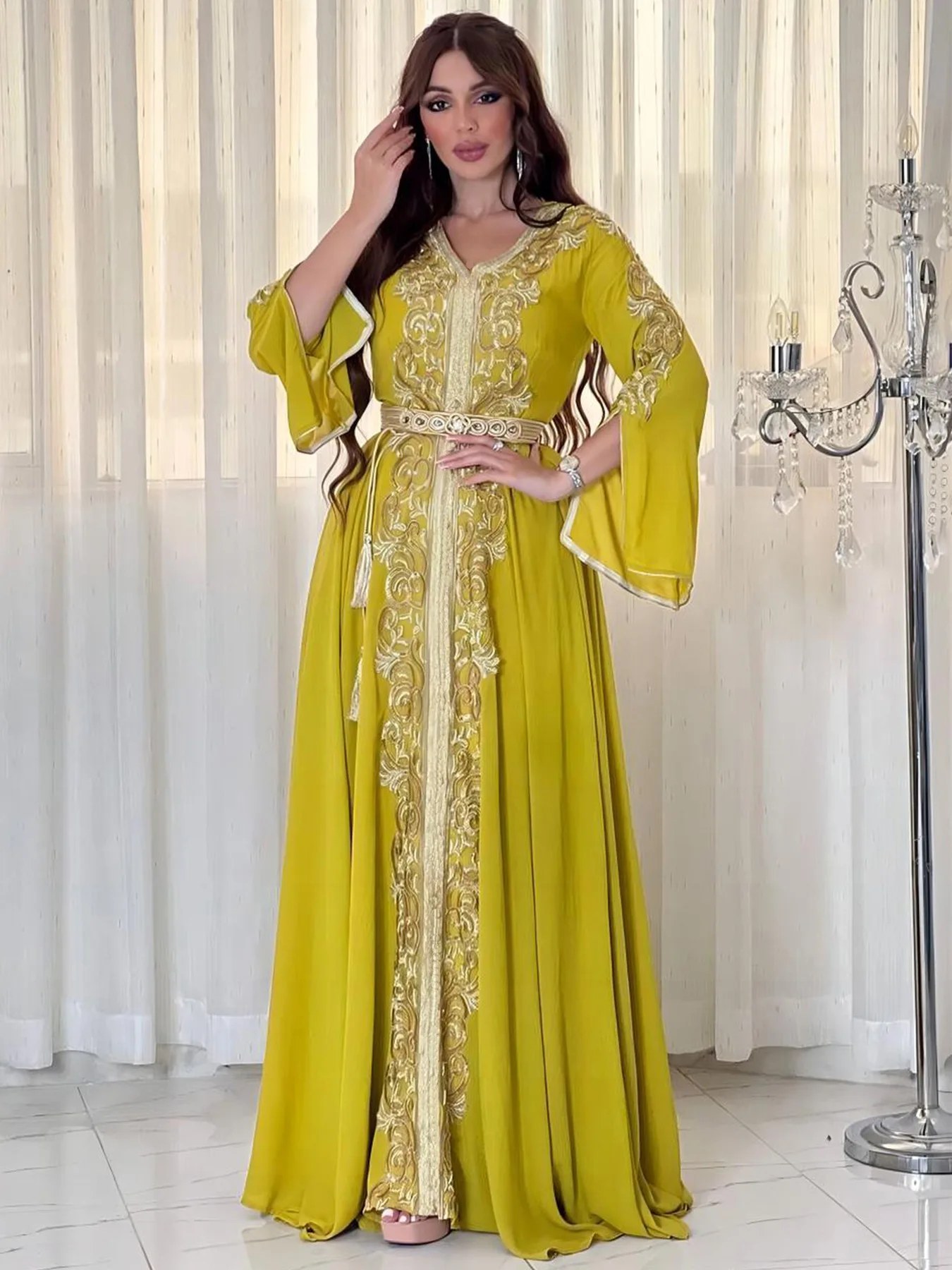 Eid Abito Da Festa Musulmano Per Le Donne Abaya Emboridery Jalabiya Marocco Abiti Abaya Caftano Abaya Islam Abiti Abito Lungo Arabo