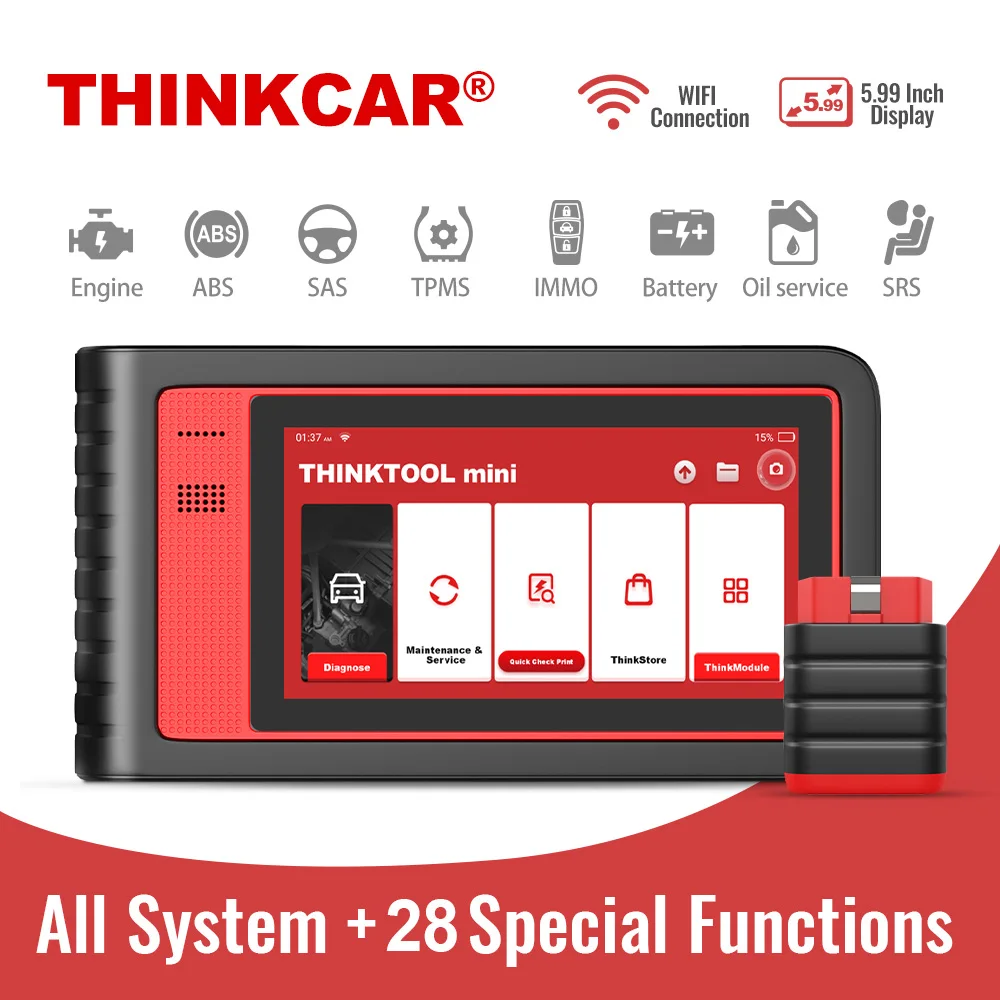 Thinkcar Thinktool Mini Obd2 Strumento Diagnostico Bluetooth Per Auto Sistema Completo Professionale 28 Lettore Di Codici Di Ripristino Scanner Automo