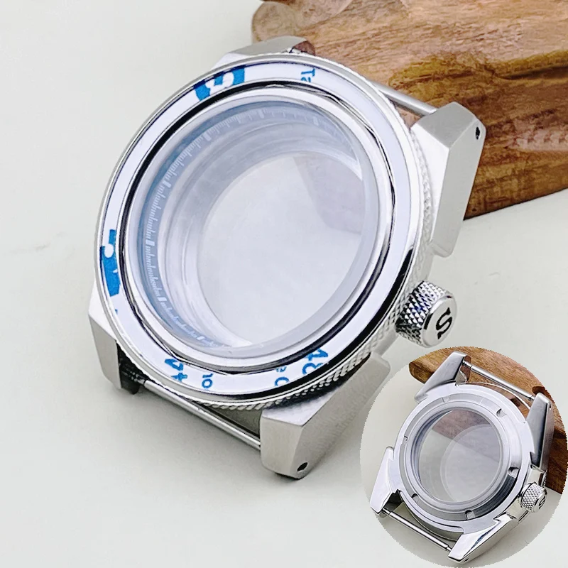 Silver Samurai Sostituisci Custodie Per Orologi Nh35 Case Adatto Per Nh35 Nh36 7 S26 Movimento Seiko Samurai King S Crown Sapphire Glass Diver Case