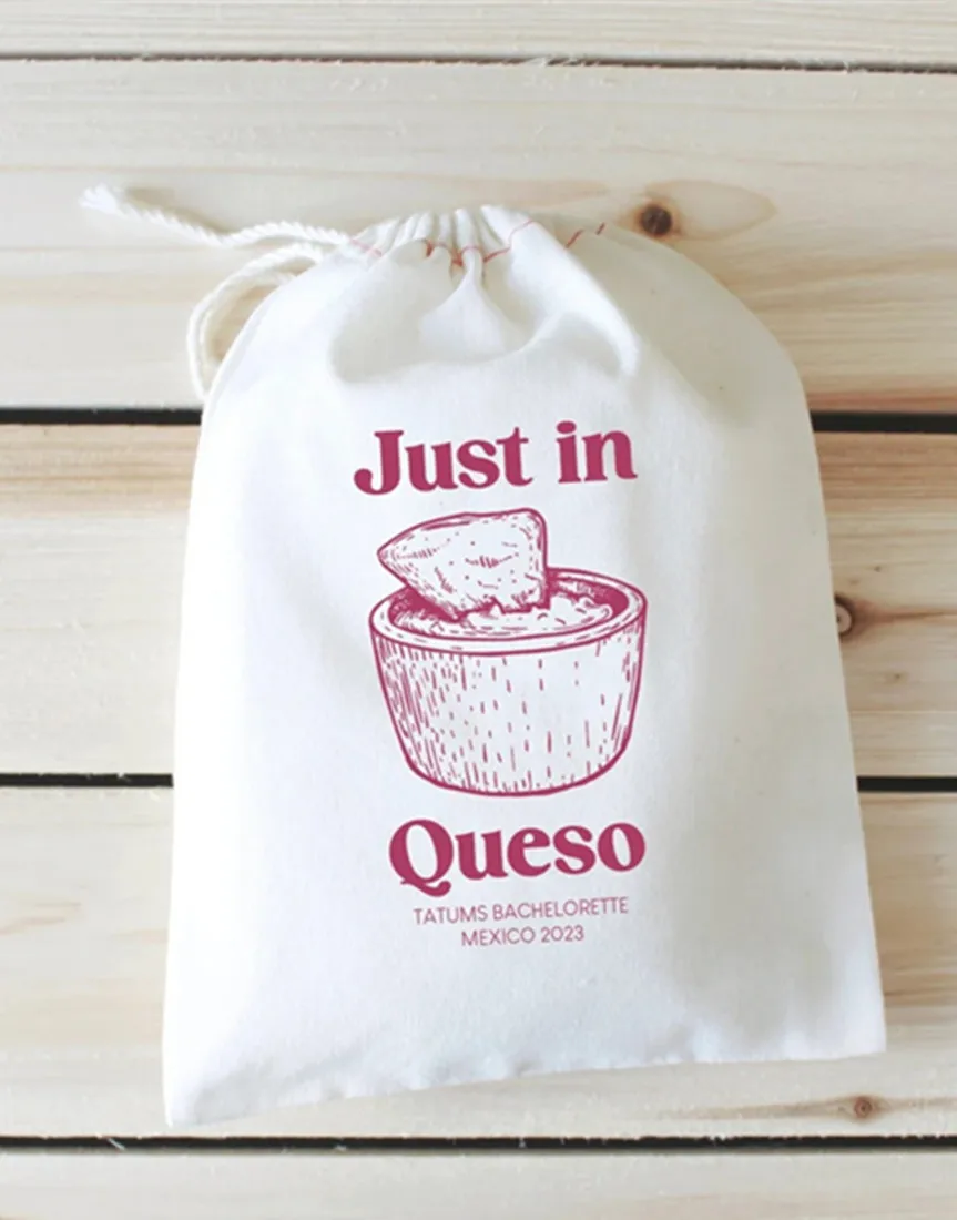 20 Pezzi Just In Queso - Mexico Kit Per Postumi Di Una Sbornia-Fiesta Addio Al Nubilato-Bomboniere Personalizzate-Kit Per Postumi Di Una Sbornia Appen