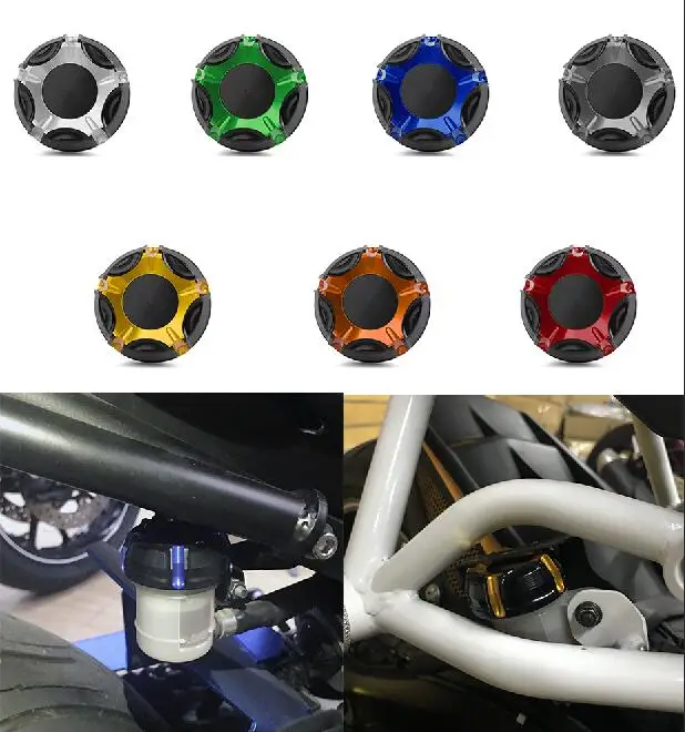 Freno Posteriore Olio Serbatoio Fluido Serbatoio Copertura Della Protezione Per Ducati Hyperstrada Mostro Arancione/Titanio/Verde/Blu/ Rosso/Oro/Argen