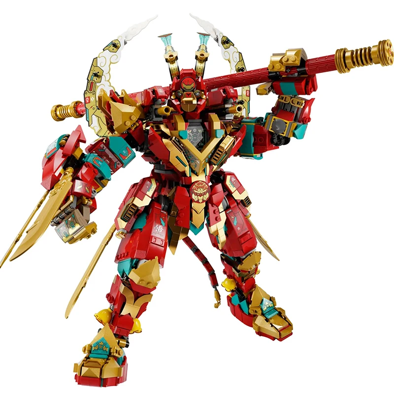 1705 Pz Monkie Kid Series Monkey King Ultra Mech Building Blocks Monkey King Warrior Mech Fit 80045 Mattoni Giocattoli Per Ragazzi Regali