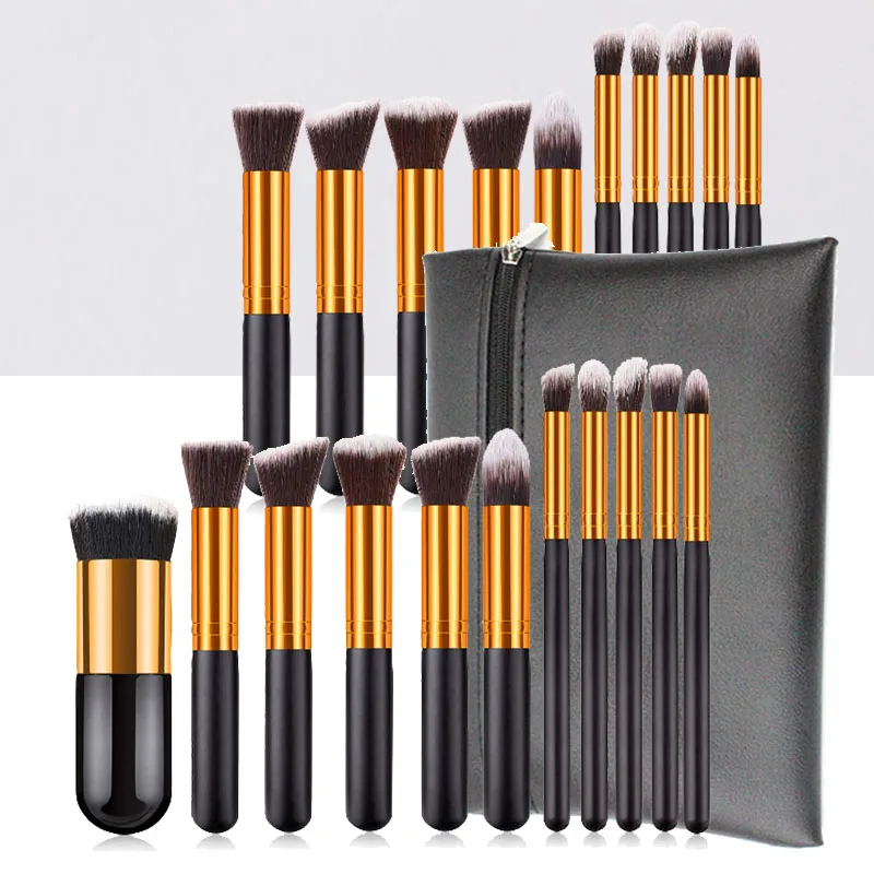 11/10Pcs Set Di Pennelli Per Trucco Più Economici Fondotinta Cosmetico Kabuki Blending Blush Powder Contour Brush Eyeshadow Makeup Tools
