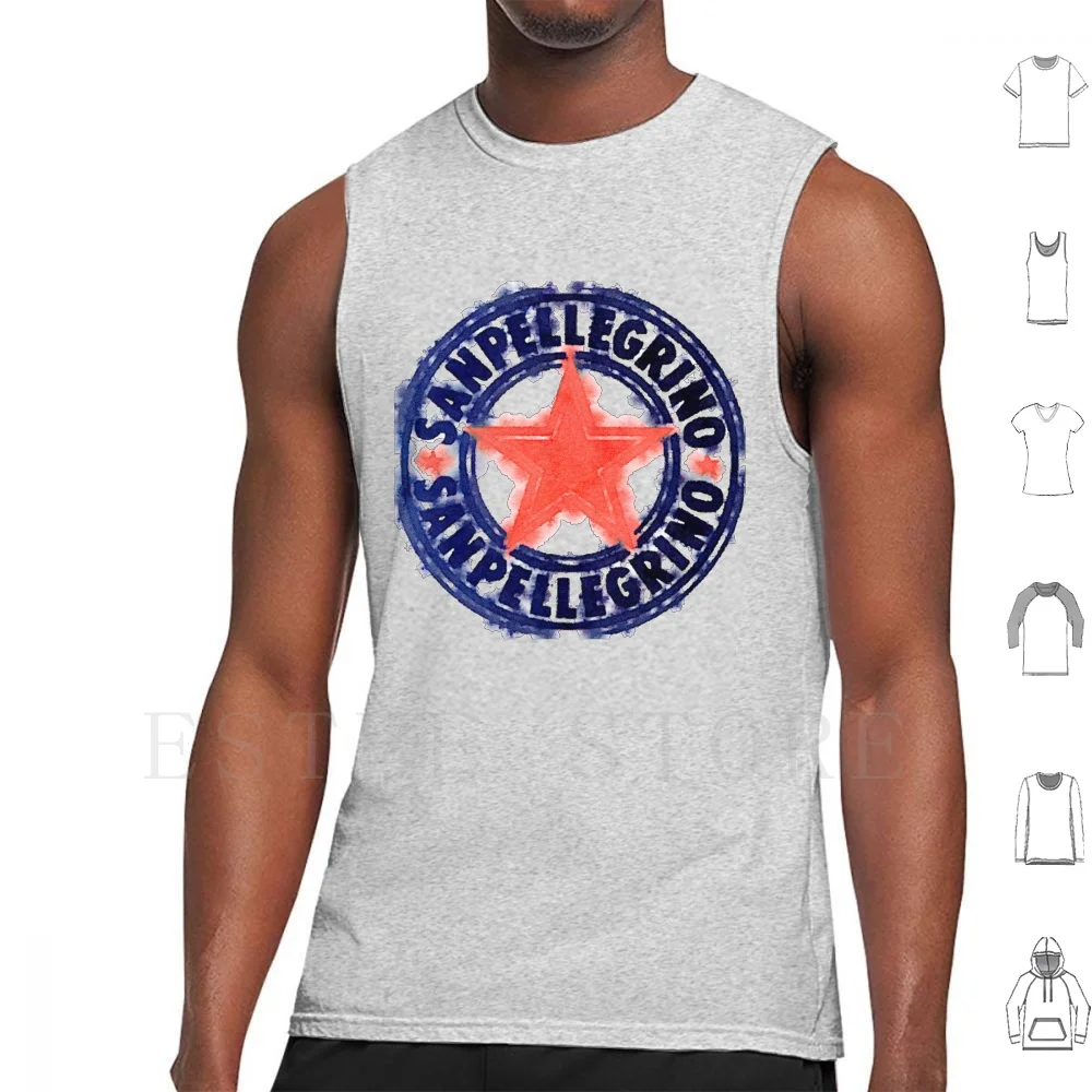 San Pellegrino T Shirt Canotte Gilet Cotone San Pellegrino S Pellegrino Bevanda Italiana Soda Chinotto Italia Pop