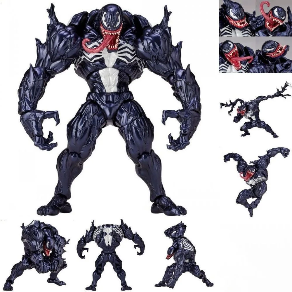 Marvel Venom Action Figure Parti Intercambiabili Comune Figurina Mobile Venom Statue Decorazione Giocattoli Bambini Modello Da Collezione Giocattoli