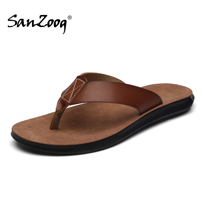 Pantofole In Pelle Pu Casual Da Uomo Estive Infradito Scarpe Da Spiaggia Sandali Pantofola Chanclas Hombre Klapki
