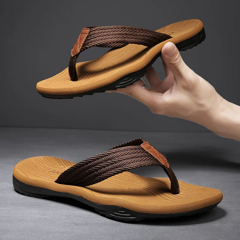 2023 Di Alta Qualità Di Marca Moda Uomo Infradito Estate Spiaggia Infradito Uomo Casual Traspirante Addensare Spiaggia Uomo Pantofole All'Aperto