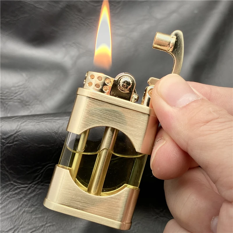 Zorro Original Windproof Metal Kerosene Lighter Serbatoio Del Carburante Trasparente Creativo Retro Flint Oil Lighter Accessori Per Fumatori Regalo