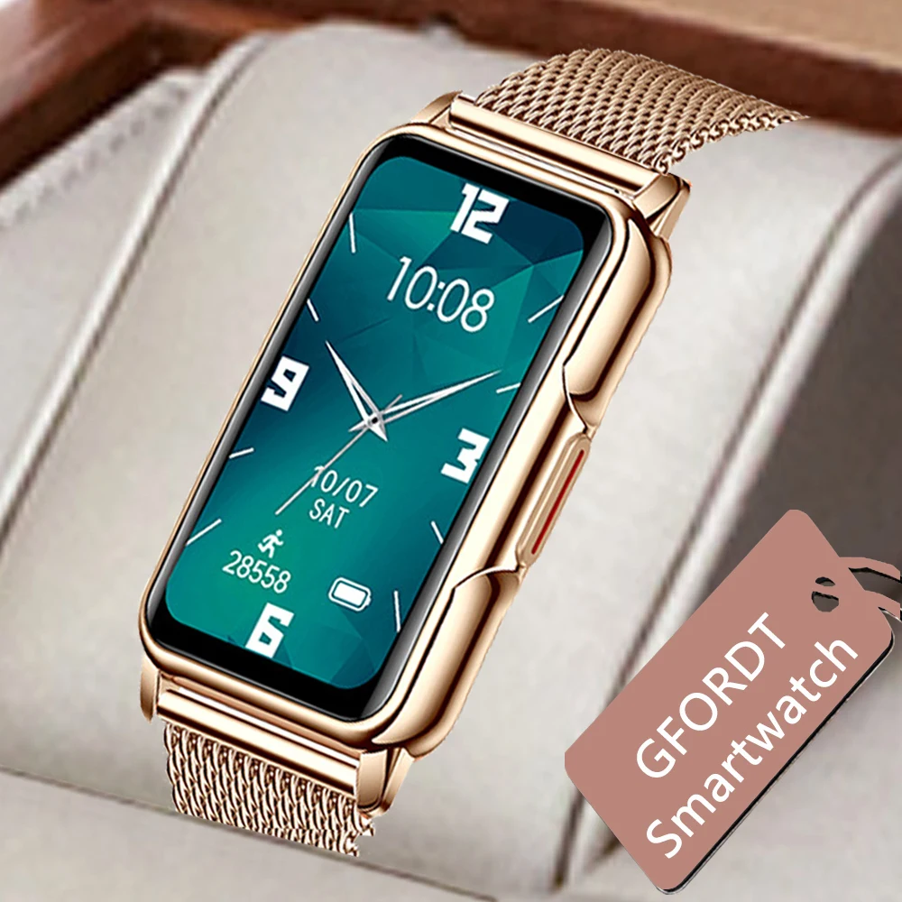 Gfordt Ladies Smart Watch Women Luxury Diamond Watches Cardiofrequenzimetro Fitness Tracker Smartwatch Per Huawei Xiaomi Phone