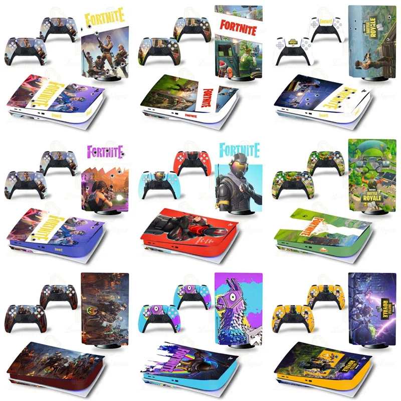 Adesivi Per Console Fortnite Battle Per Sony Ps5 Digital Edition Decalcomanie Per Pelle A Colori Per Tutto Il Corpo Per Controller Playstation 5 Gamep