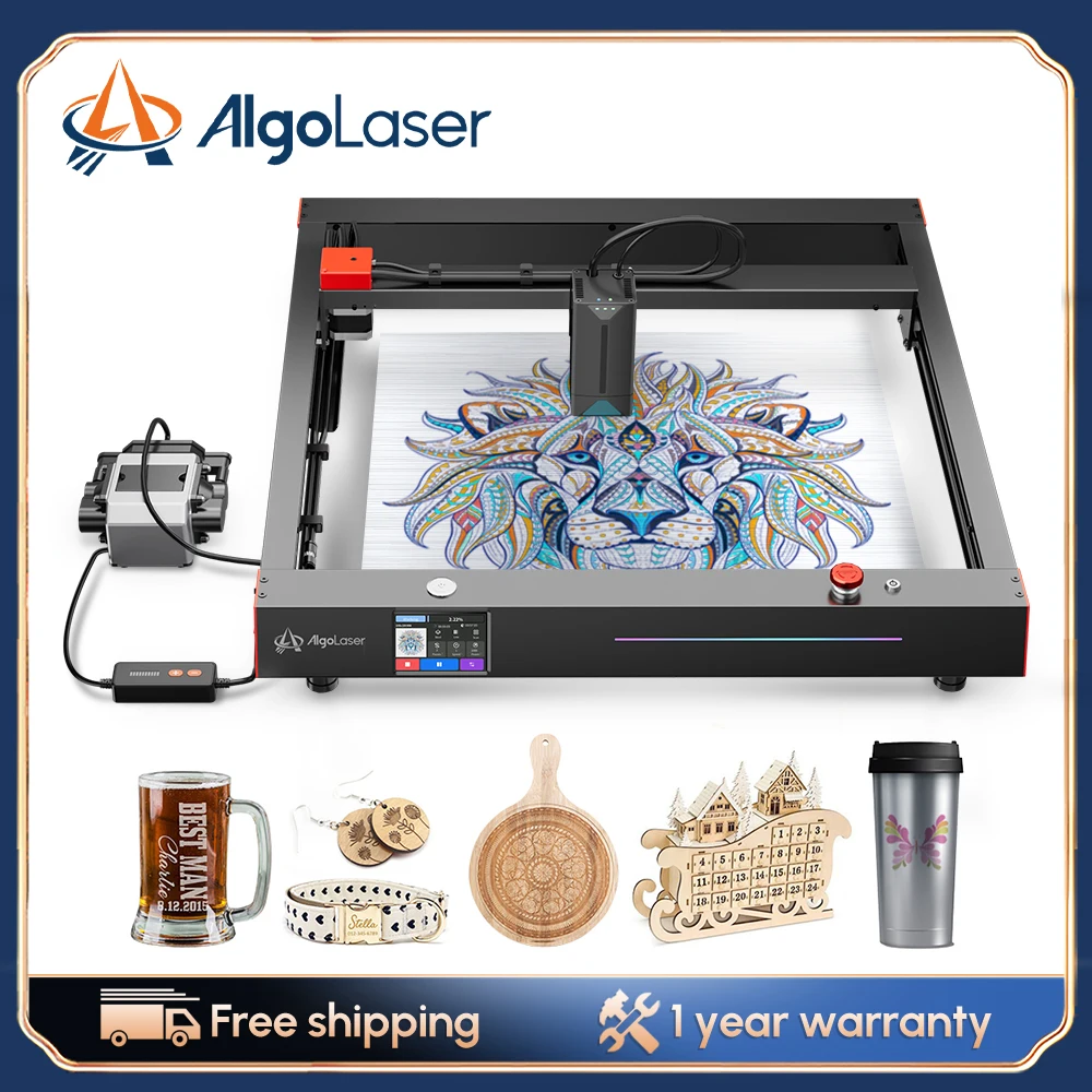 Ufficiale Algolaser Delta Laser Engraver 22W Cutter Machine Forte Potenza Magica Incisione Colorata 500 Mm/S Art Crafting Making