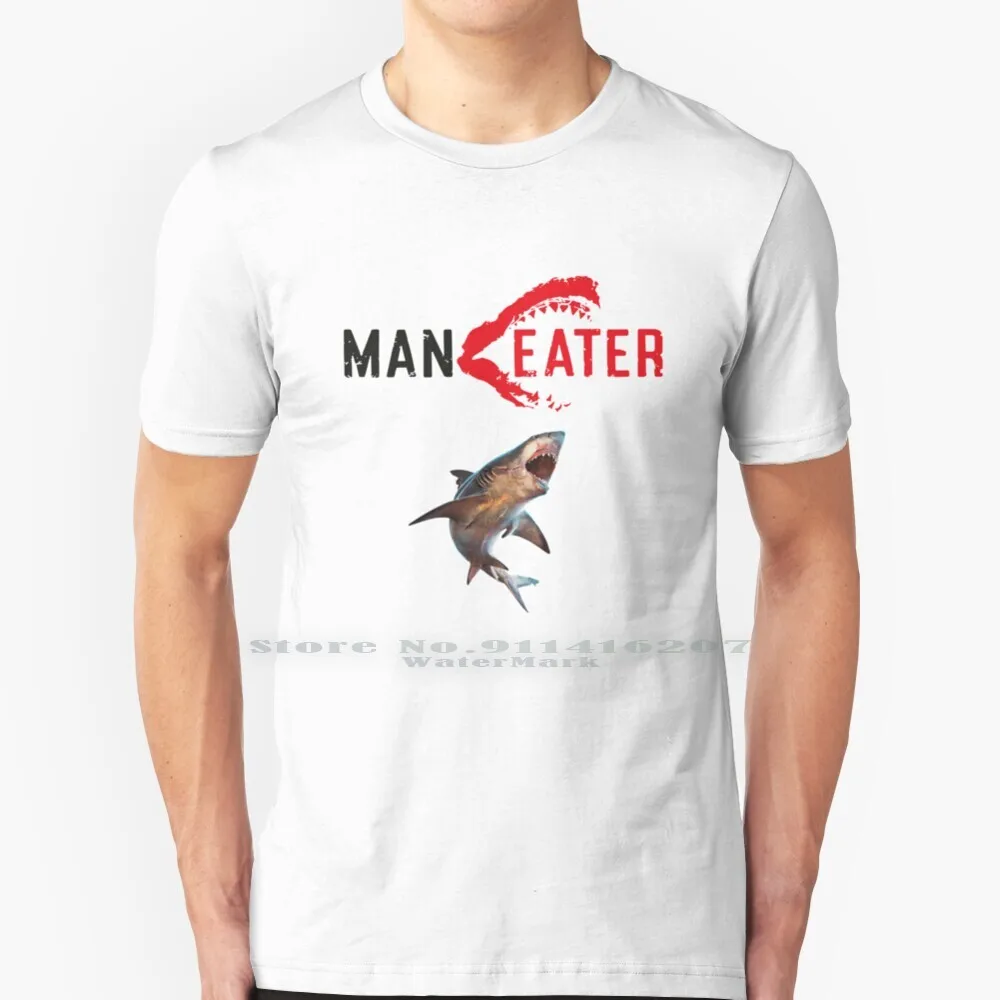 Maglietta Maneater 100% Puro Cotone Shark Animal Steam Game Survival Epic Games Epic Nature Maneater Shark Hunter Hunter Progress