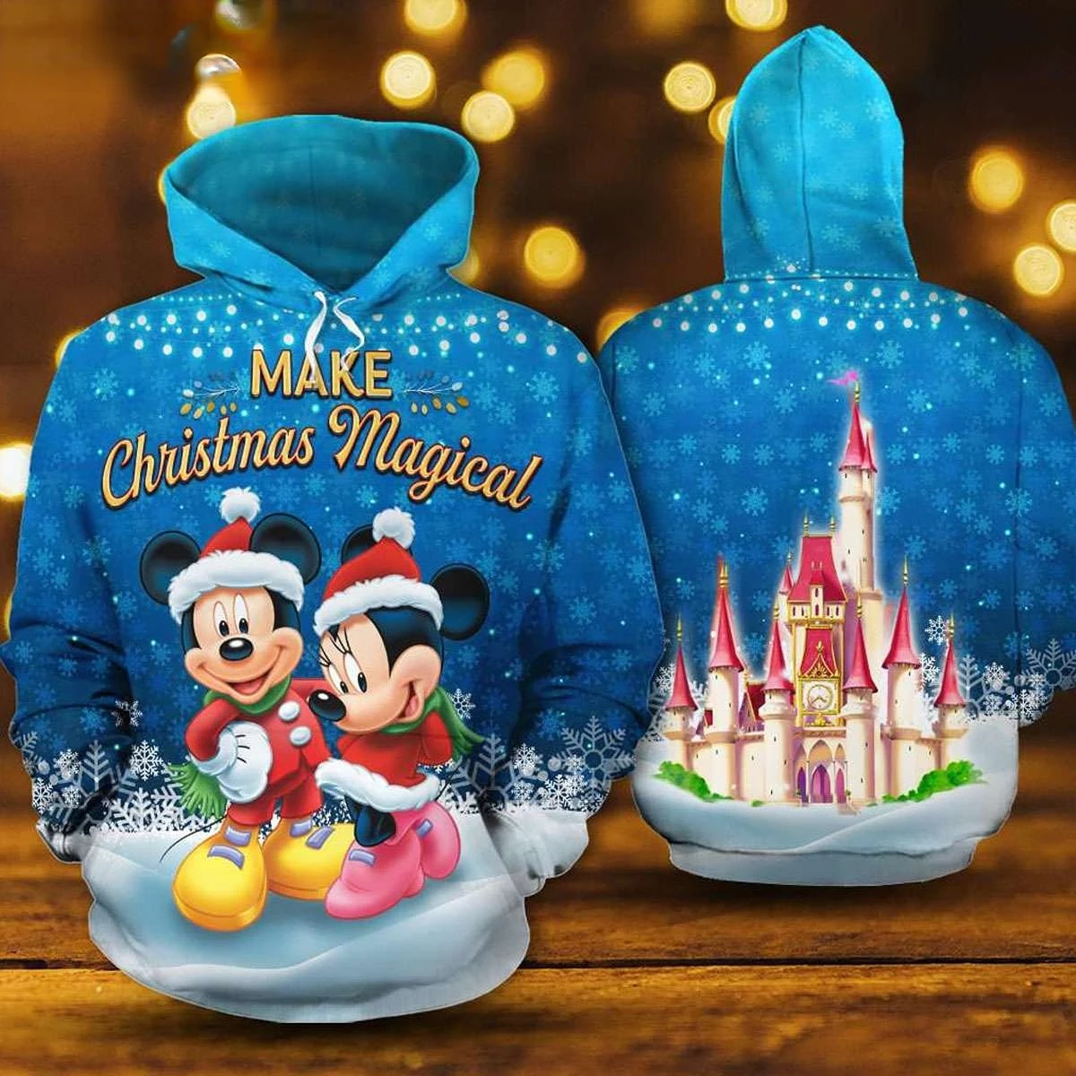Disney Mickey Mouse Angel Minie Disney Mickey Mouse Make Chistmas Magical Mickey Mouse Felpa Con Cappuccio